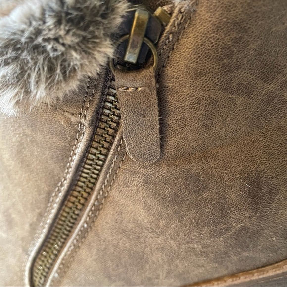 Lane Bryant Emma Fur Lined Wedge Ankle Boots Size 9w. - Picture 5 of 12